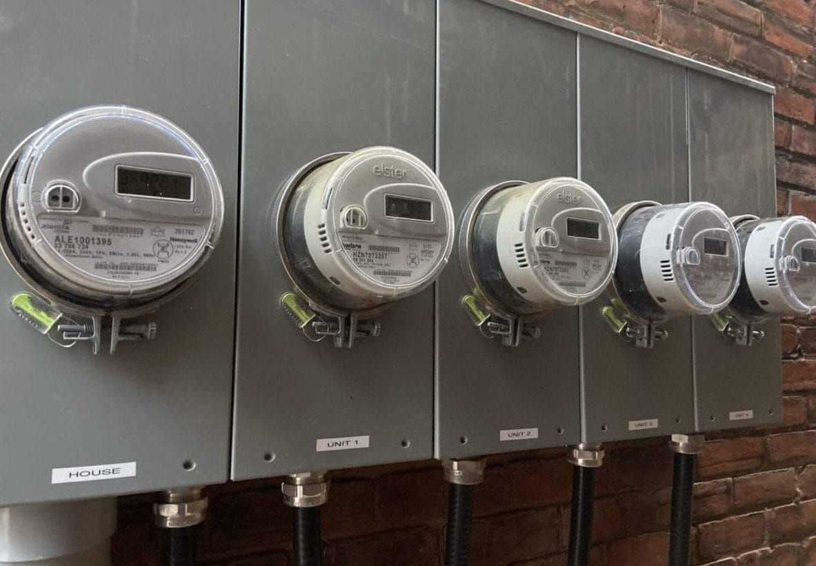 An electrical meter installation by a Hamilton electrician.