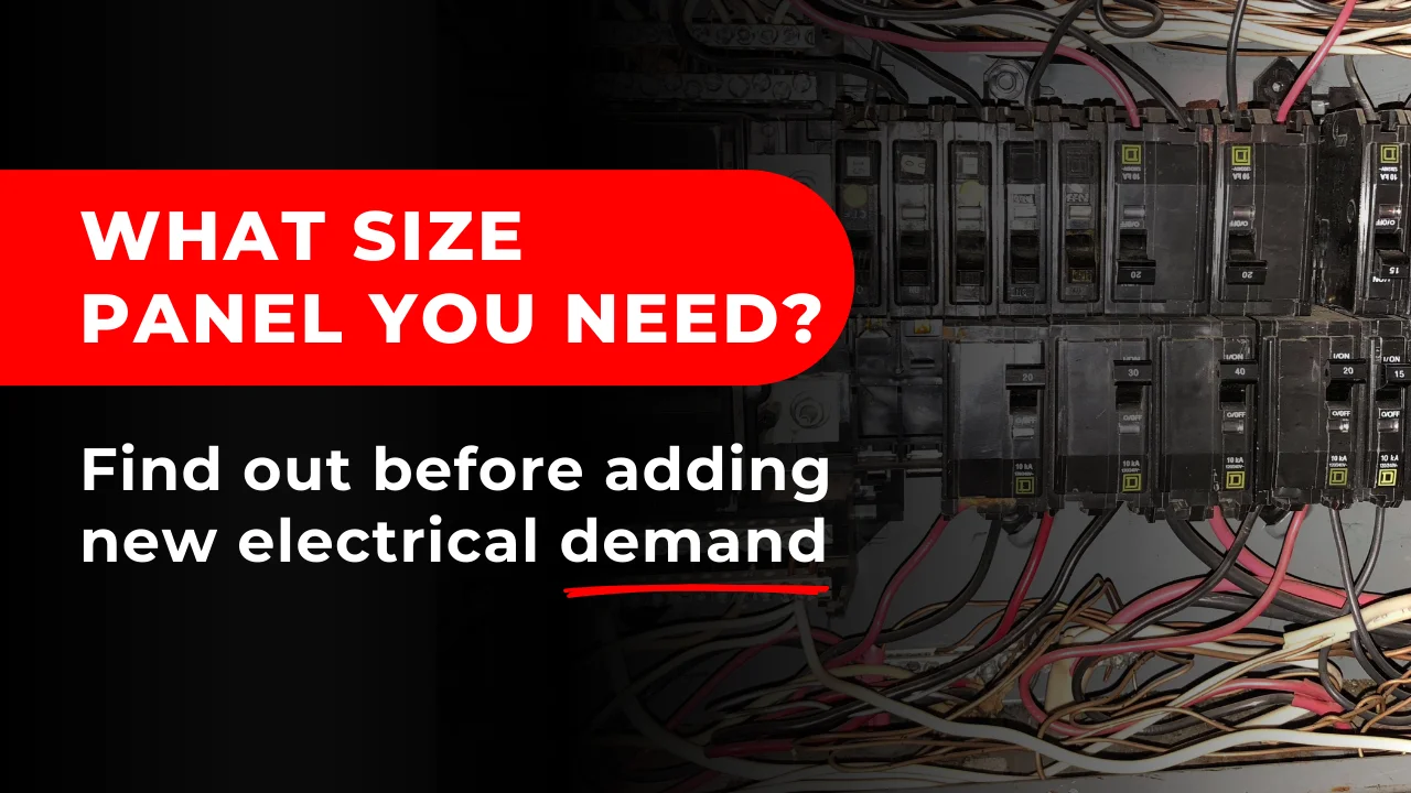 A hero image that begs the question, 'What Size Electrical Panel Do I Need?'